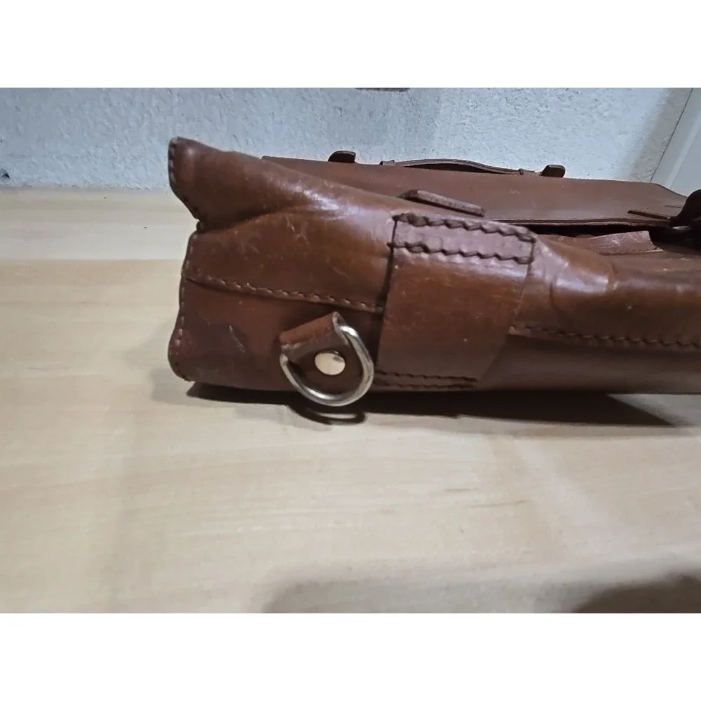 European Natural Leather Bags Messenger Business Travel (No Strap, 1 Buckle) VTG